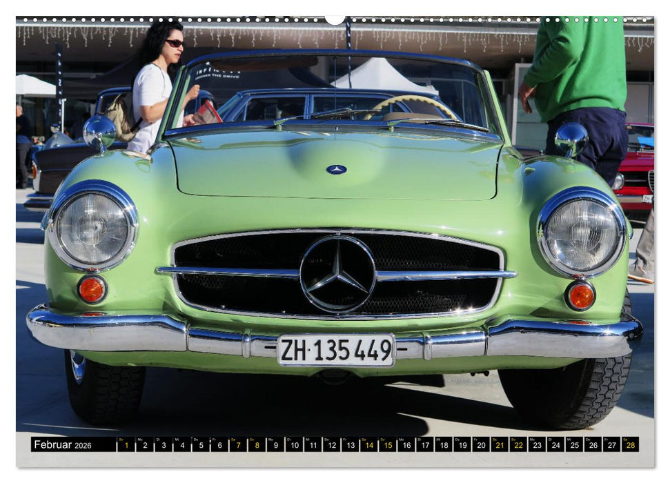 Mercedes SL Classics (CALVENDO Premium Wandkalender 2026)
