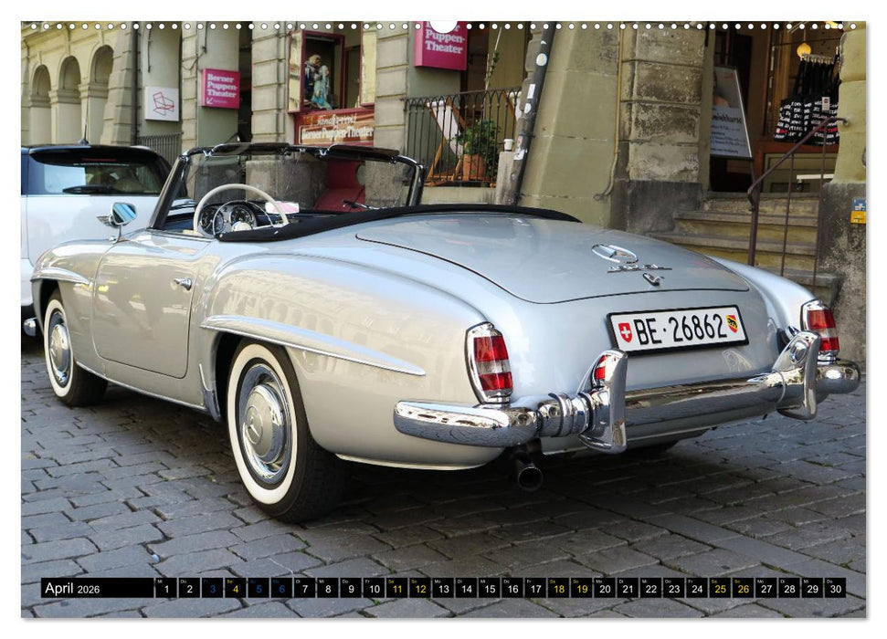 Mercedes SL Classics (CALVENDO Premium Wandkalender 2026)