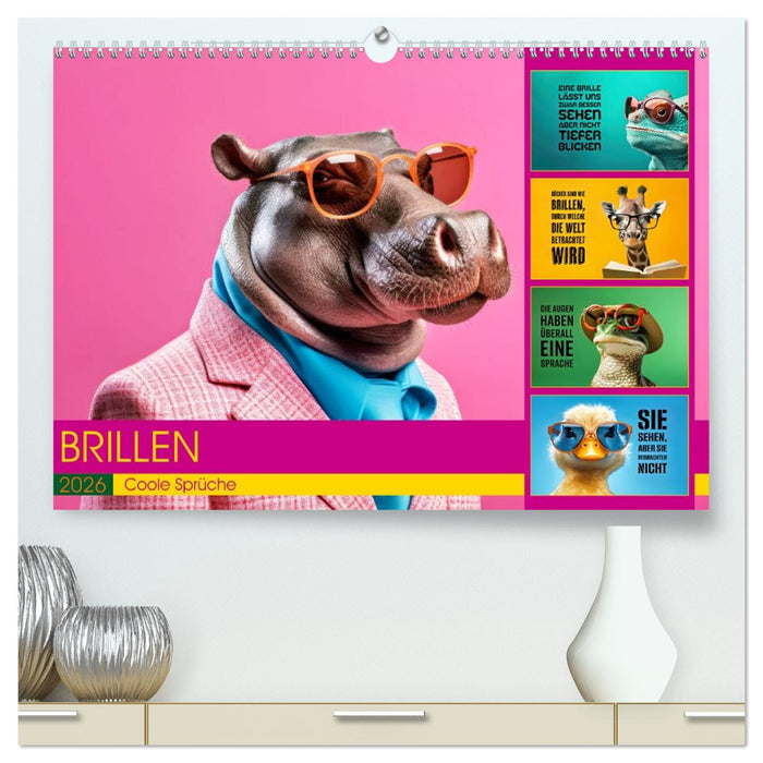 BRILLEN - coole Sprüche (CALVENDO Premium Wandkalender 2026)