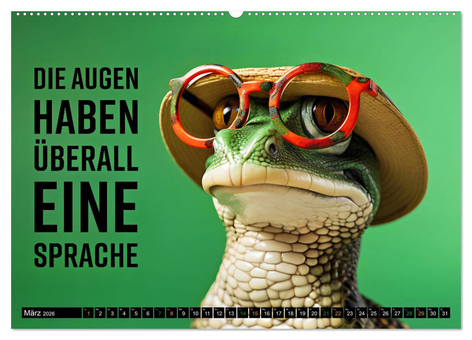BRILLEN - coole Sprüche (CALVENDO Premium Wandkalender 2026)