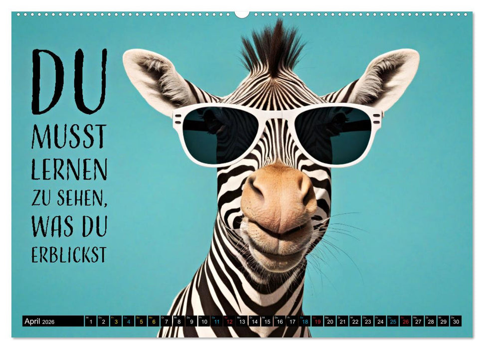BRILLEN - coole Sprüche (CALVENDO Premium Wandkalender 2026)