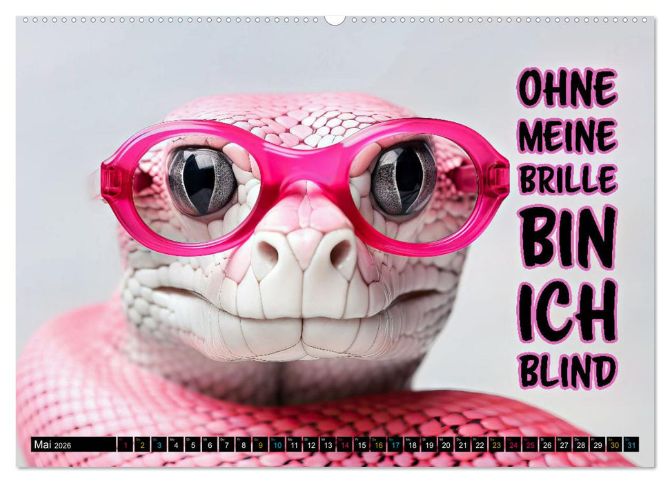 BRILLEN - coole Sprüche (CALVENDO Premium Wandkalender 2026)