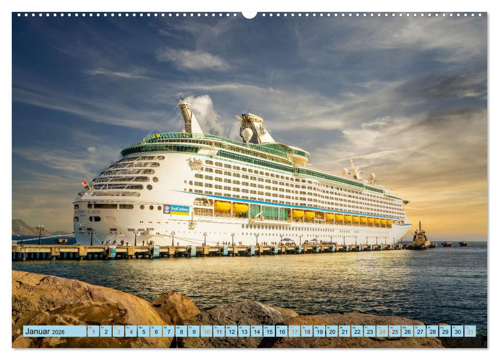 Kreuzfahrtschiffe - die Welt erwartet Dich (CALVENDO Premium Wandkalender 2026)