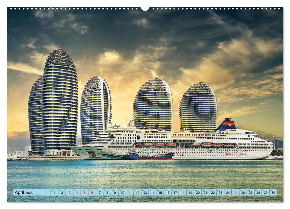 Kreuzfahrtschiffe - die Welt erwartet Dich (CALVENDO Premium Wandkalender 2026)