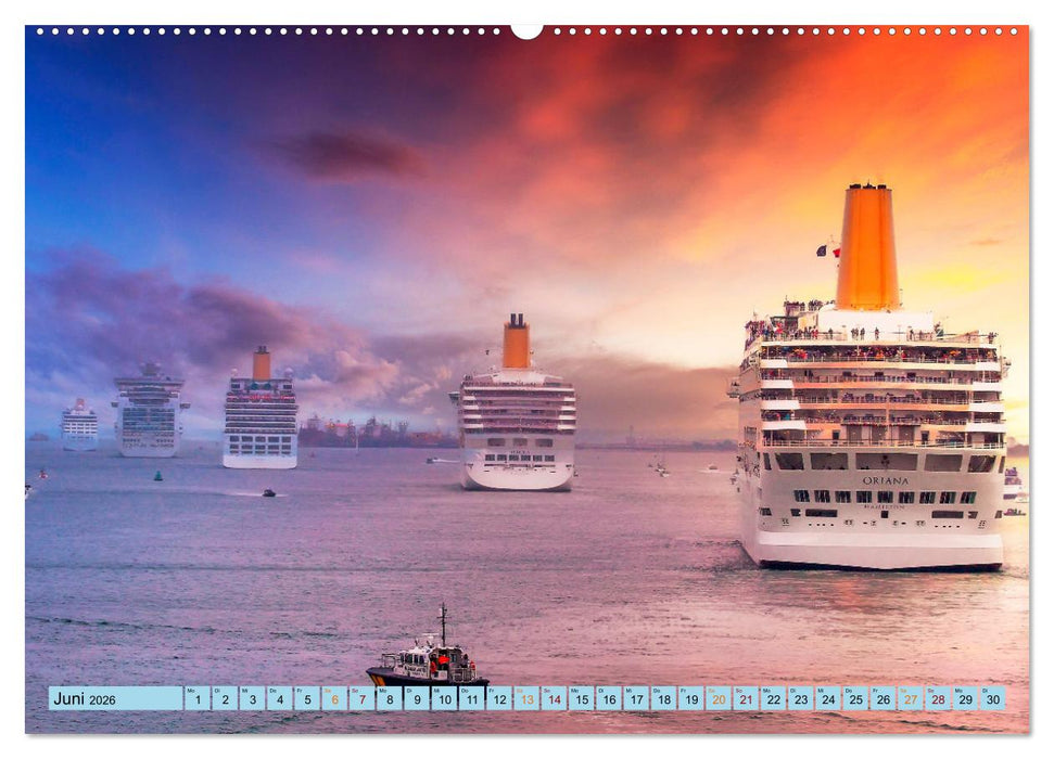 Kreuzfahrtschiffe - die Welt erwartet Dich (CALVENDO Premium Wandkalender 2026)