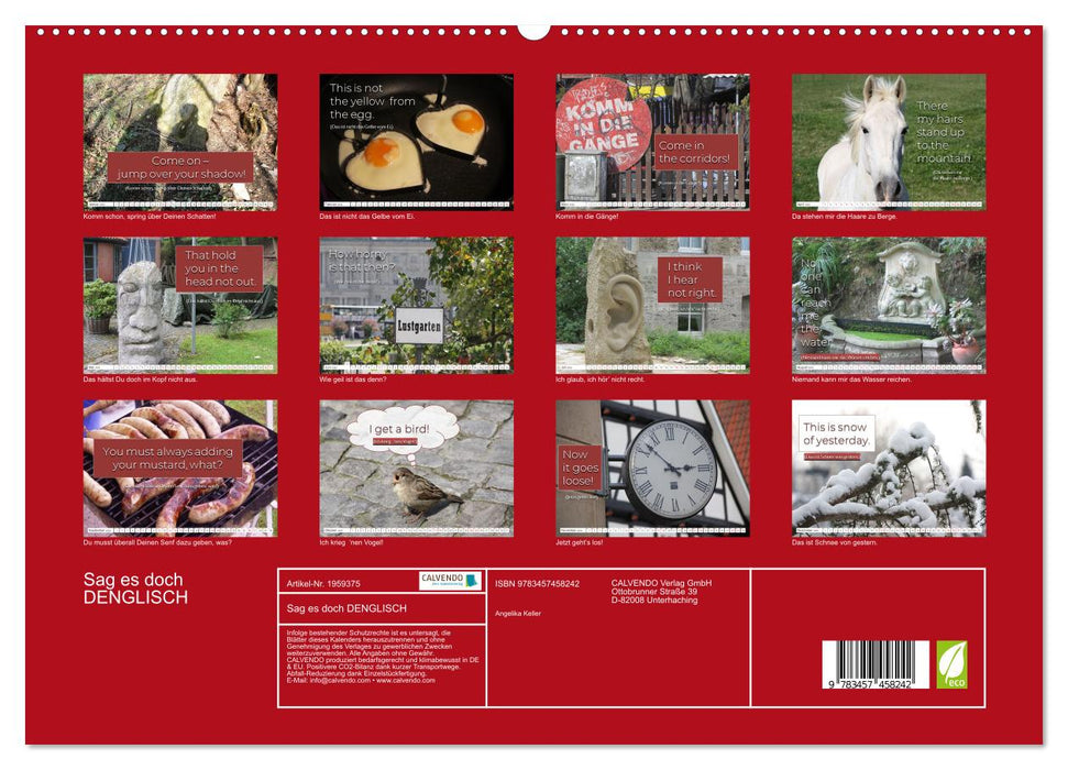 Sag es doch DENGLISCH (CALVENDO Premium Wandkalender 2026)