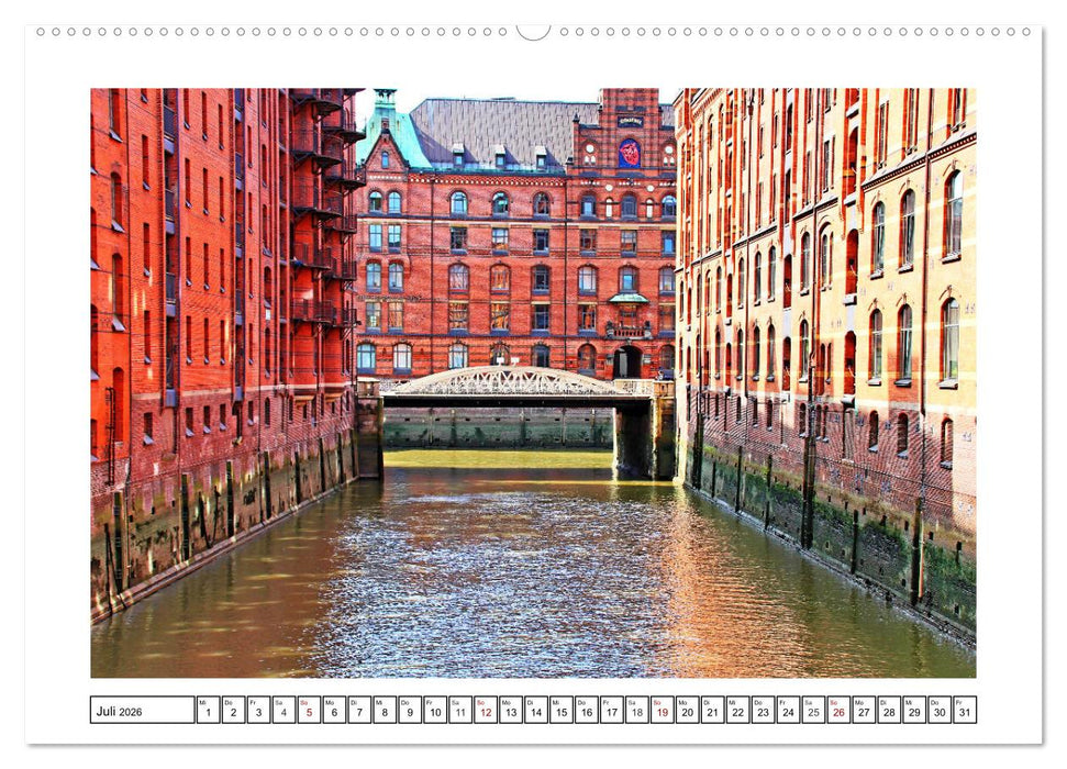 Hamburg sehen, fühlen und lieben (CALVENDO Premium Wandkalender 2026)