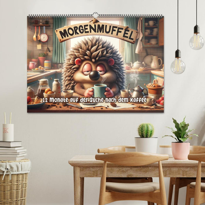 Morgenmuffel: 12 Monate auf der Suche nach dem Kaffee (CALVENDO Wandkalender 2026)