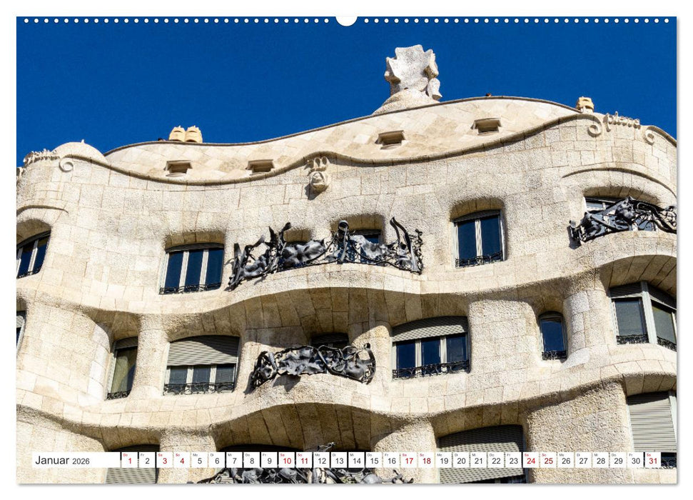 Barcelona - Stadt der Kunstwerke und Architektur (CALVENDO Premium Wandkalender 2026)