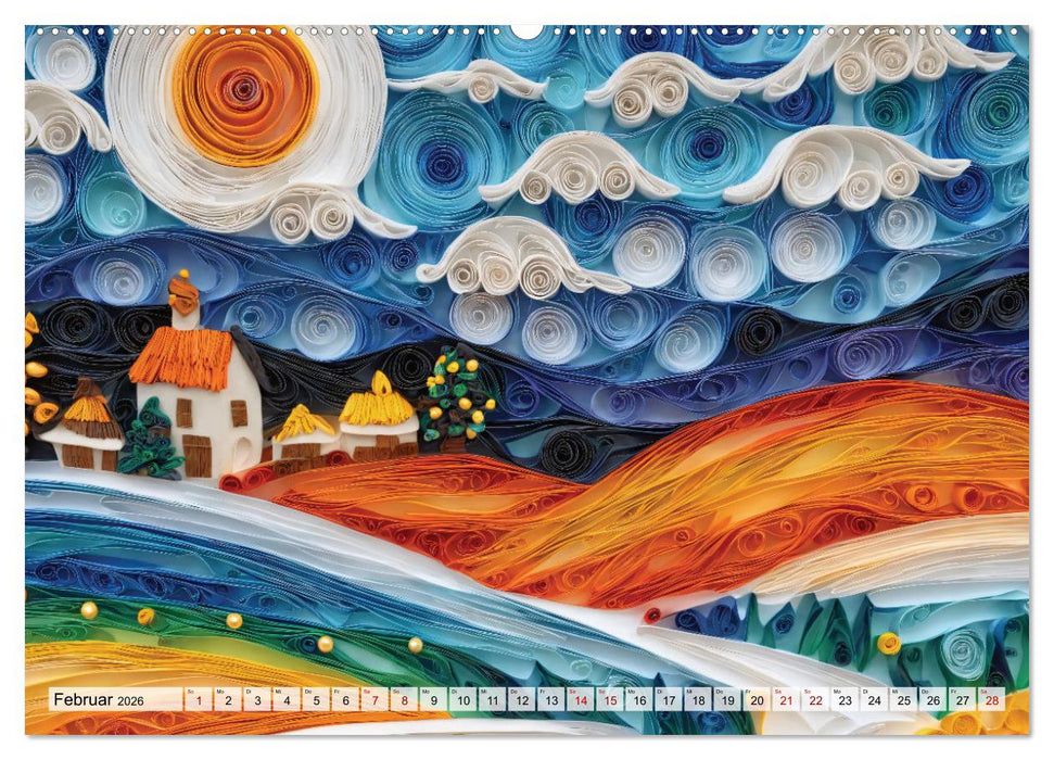 Zauberhafte Papierwelten - Meditation & Inspiration (CALVENDO Premium Wandkalender 2026)