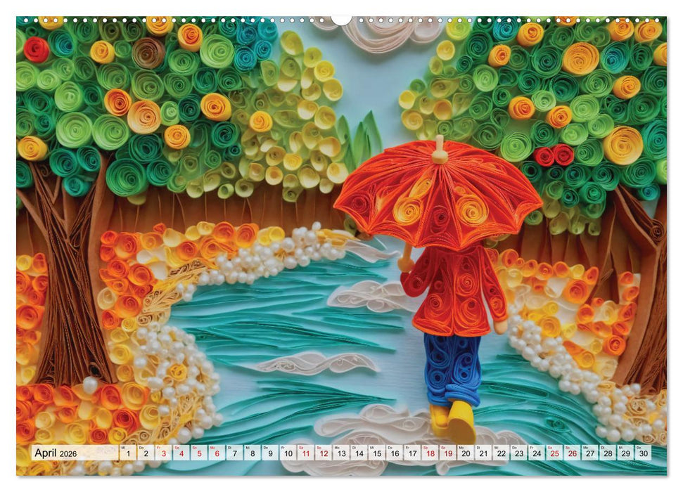 Zauberhafte Papierwelten - Meditation & Inspiration (CALVENDO Premium Wandkalender 2026)