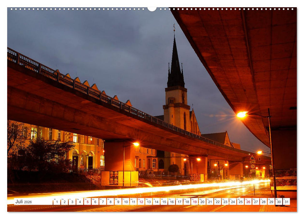 HALLE SAALE BEI NACHT (CALVENDO Premium Wandkalender 2026)