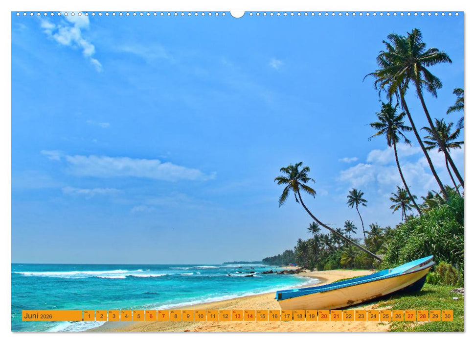 Sri Lanka, Palmen, Strand und Meer (CALVENDO Premium Wandkalender 2026)
