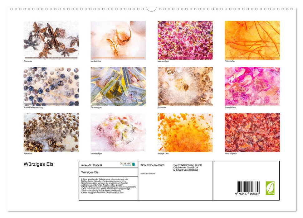 Würziges Eis (CALVENDO Premium Wandkalender 2026)