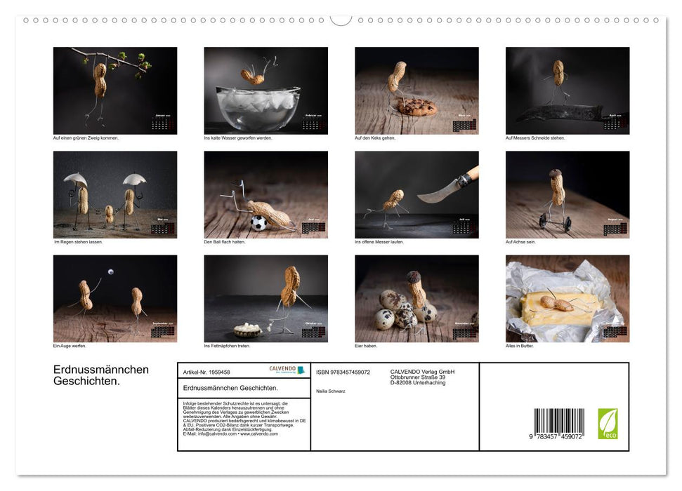 Erdnussmännchen Geschichten. (CALVENDO Premium Wandkalender 2026)