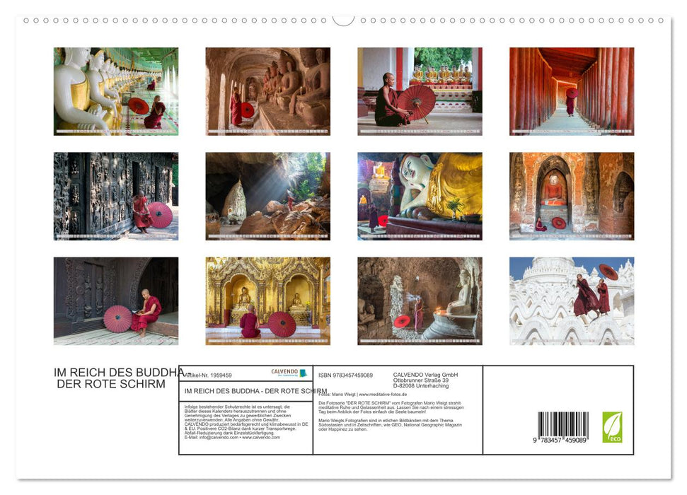 IM REICH DES BUDDHA - DER ROTE SCHIRM (CALVENDO Premium Wandkalender 2026)