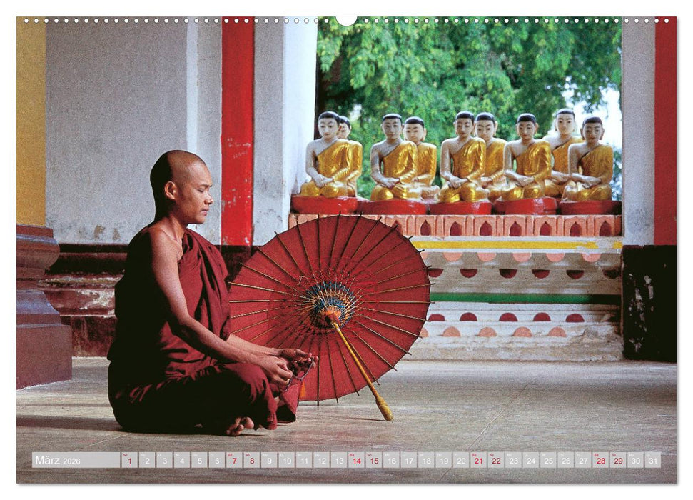 IM REICH DES BUDDHA - DER ROTE SCHIRM (CALVENDO Premium Wandkalender 2026)