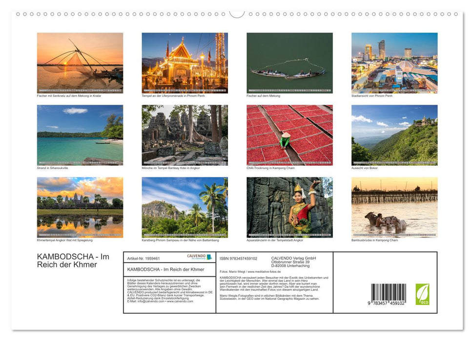 KAMBODSCHA - Im Reich der Khmer (CALVENDO Premium Wandkalender 2026)