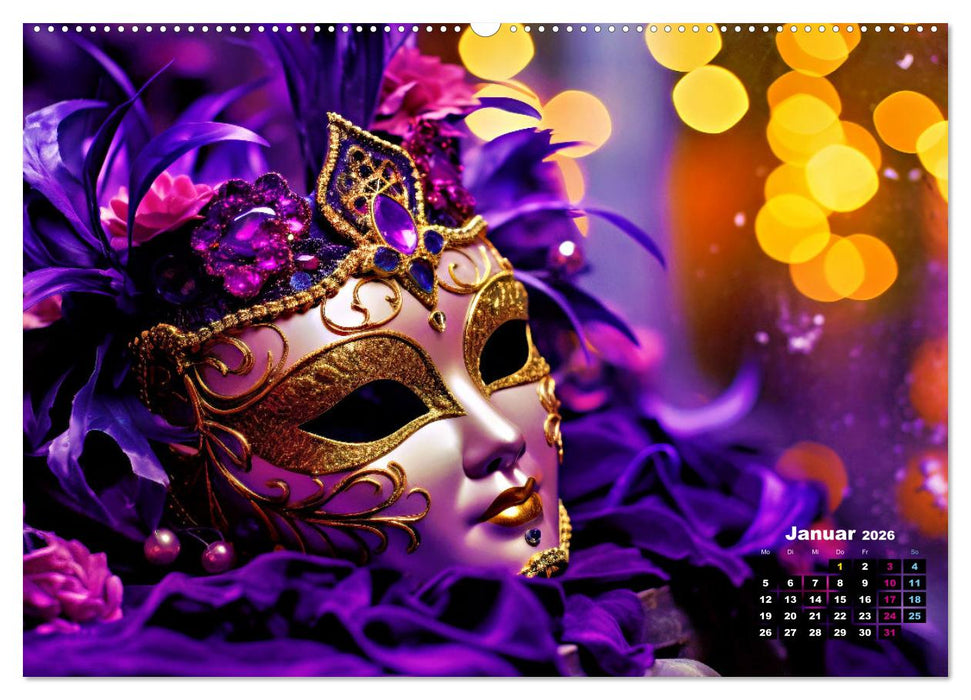 MASKEN - poetisch und verträumt (CALVENDO Premium Wandkalender 2026)