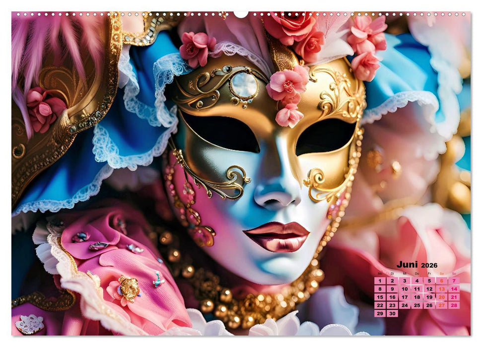 MASKEN - poetisch und verträumt (CALVENDO Premium Wandkalender 2026)