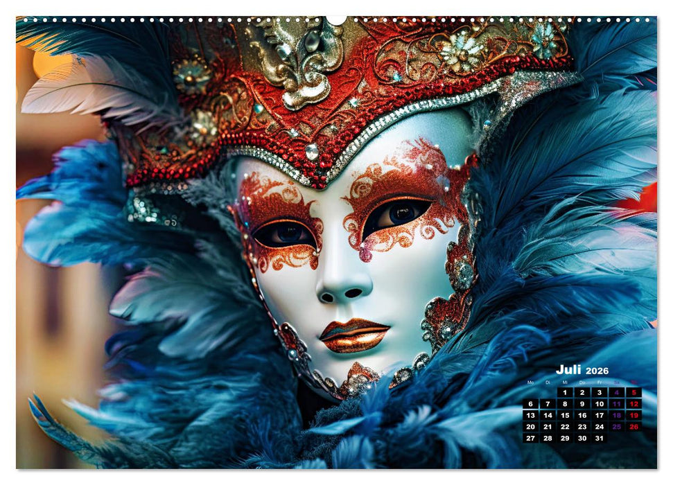 MASKEN - poetisch und verträumt (CALVENDO Premium Wandkalender 2026)
