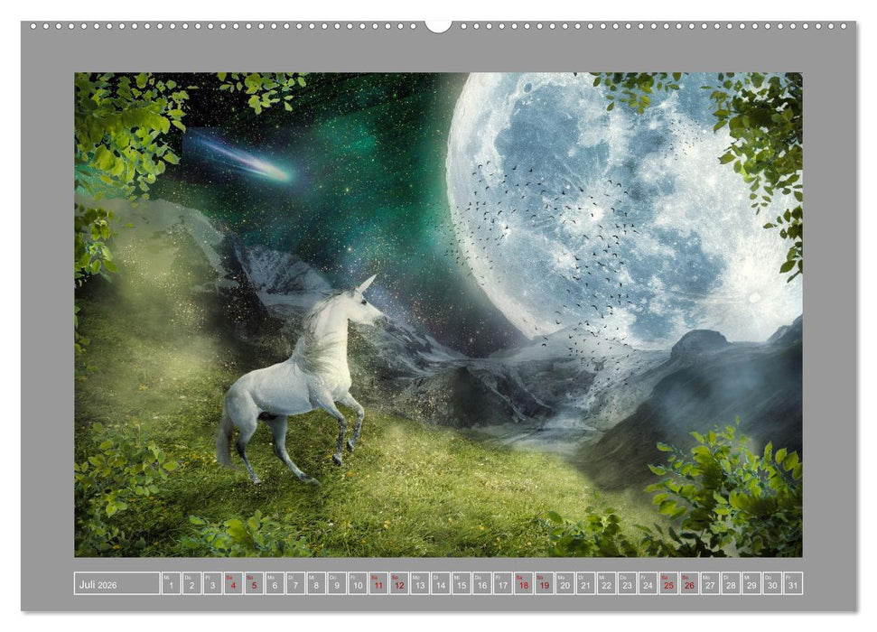 Zeit der Einhörner (CALVENDO Premium Wandkalender 2026)