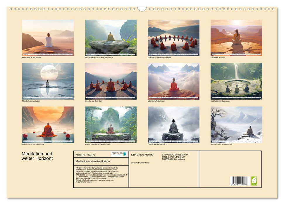 Meditation und weiter Horizont (CALVENDO Wandkalender 2026)