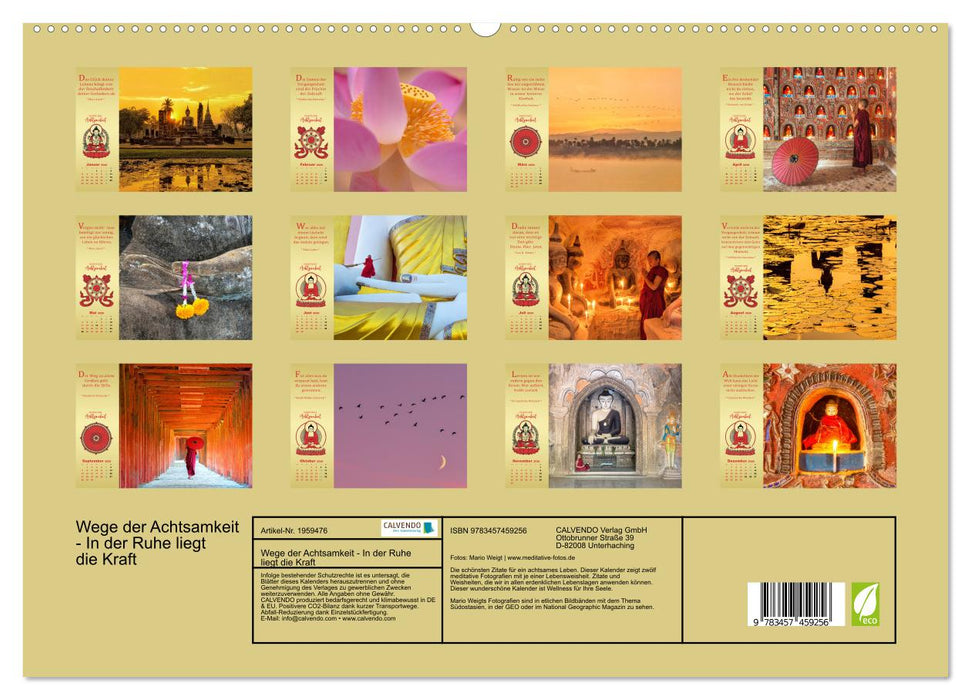 Wege der Achtsamkeit - In der Ruhe liegt die Kraft (CALVENDO Premium Wandkalender 2026)