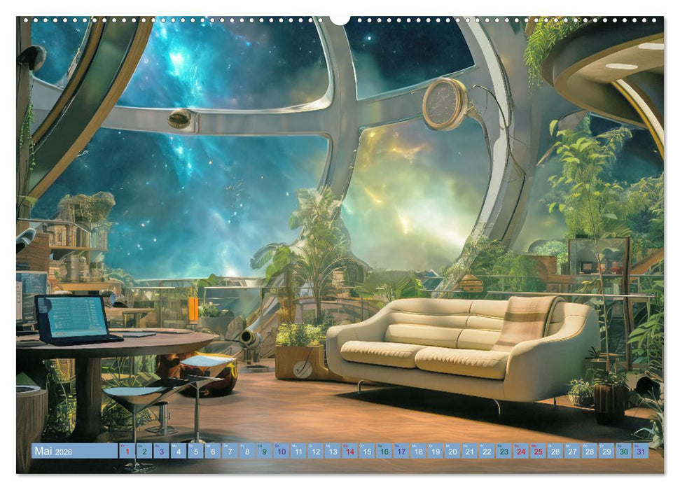 Raumschiff-Abenteuer (CALVENDO Wandkalender 2026)