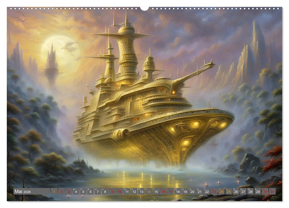 Futuristische Giganten Eine Welt von Morgen (CALVENDO Premium Wandkalender 2026)