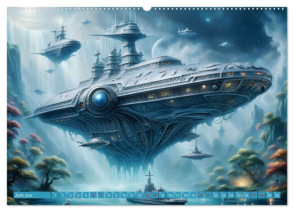 Futuristische Giganten Eine Welt von Morgen (CALVENDO Premium Wandkalender 2026)