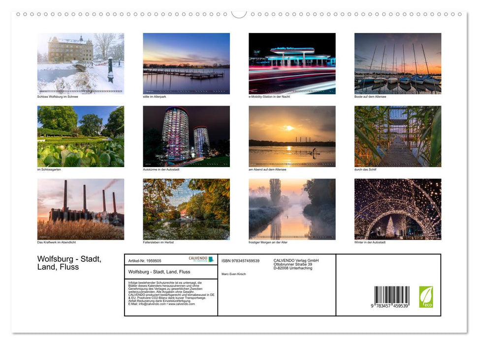 Wolfsburg - Stadt, Land, Fluss (CALVENDO Premium Wandkalender 2026)