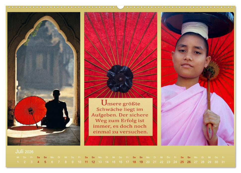 MEDITATION Momente für mich (CALVENDO Premium Wandkalender 2026)