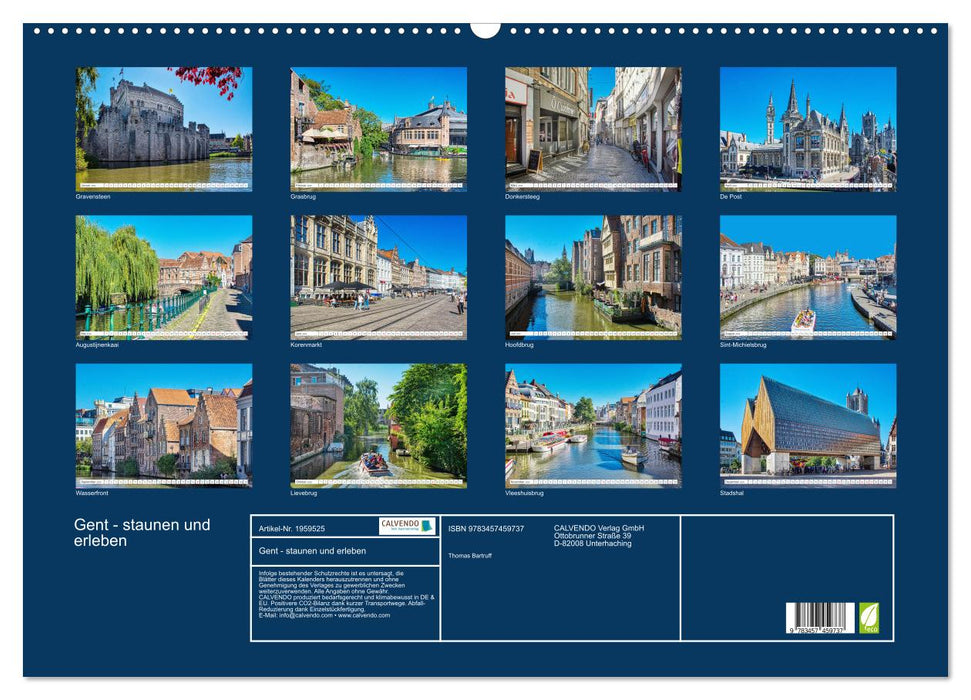 Gent - staunen und erleben (CALVENDO Wandkalender 2026)