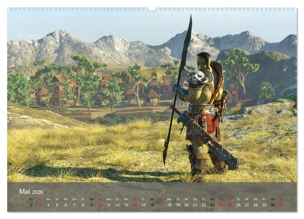 Welt der Orks (CALVENDO Premium Wandkalender 2026)