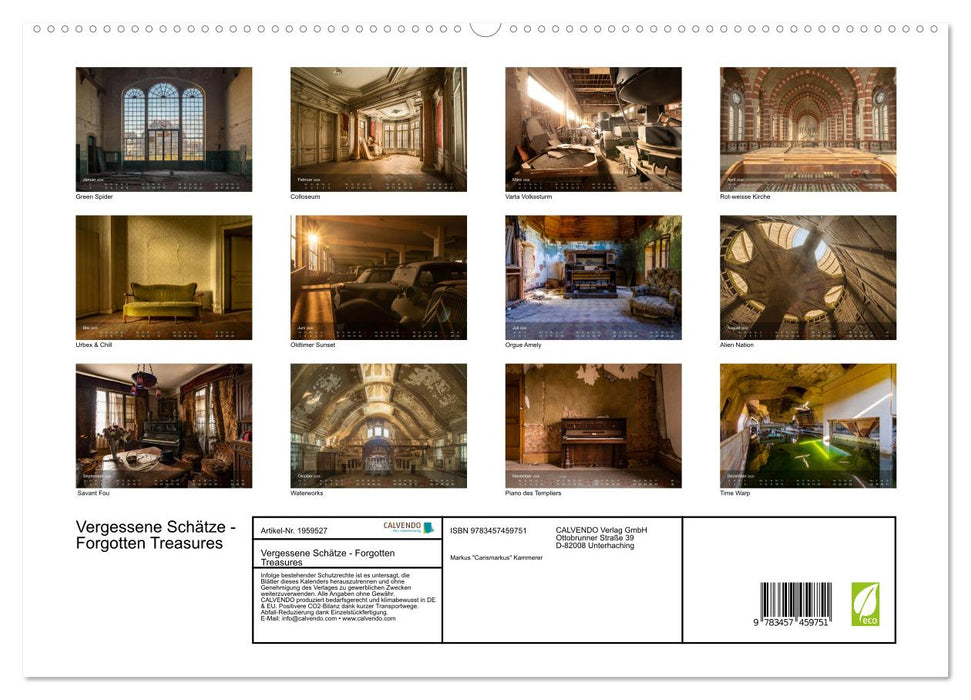 Vergessene Schätze - Forgotten Treasures (CALVENDO Premium Wandkalender 2026)