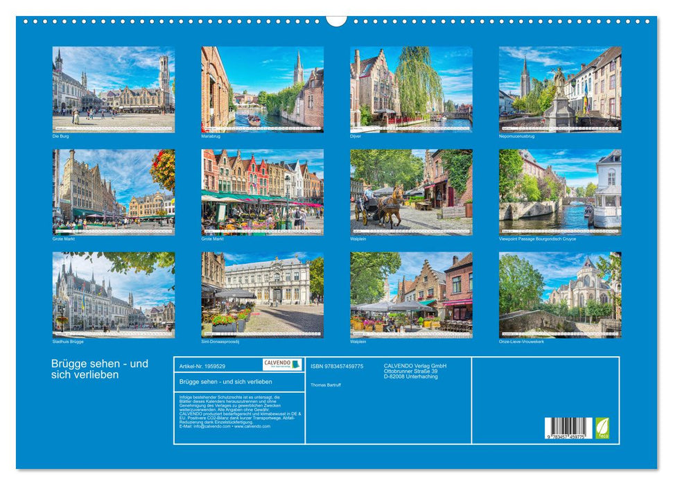 Brügge sehen - und sich verlieben (CALVENDO Wandkalender 2026)