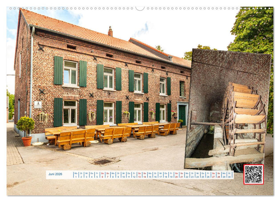 Wassermühlen Panorama Niederrhein Brüggen-Wegberg (CALVENDO Premium Wandkalender 2026)