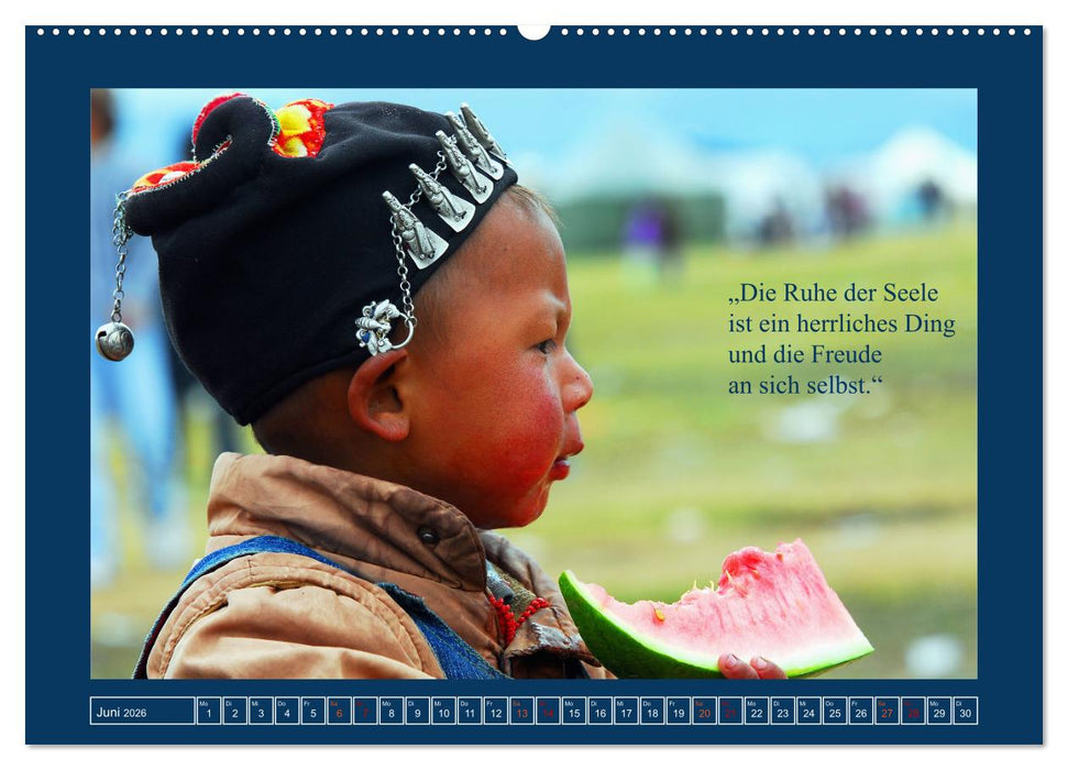 Tibetische Reise mit Zitaten von Johann Wolfgang von Goethe (CALVENDO Premium Wandkalender 2026)