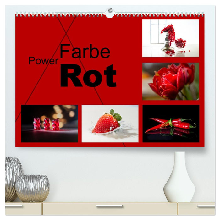Powerfarbe Rot (CALVENDO Premium Wandkalender 2026)