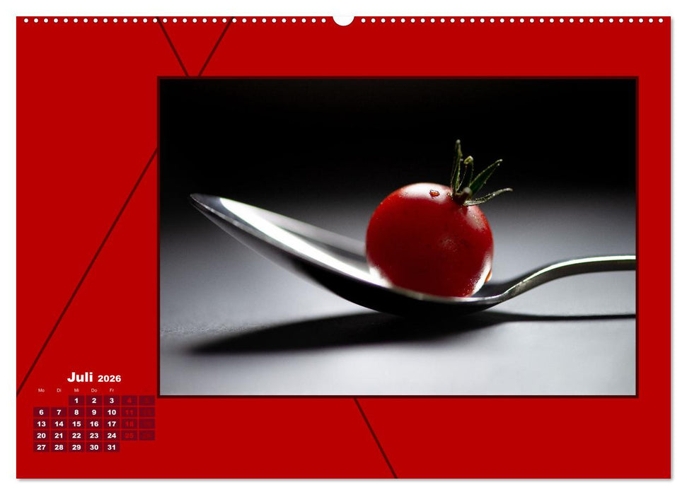 Powerfarbe Rot (CALVENDO Premium Wandkalender 2026)