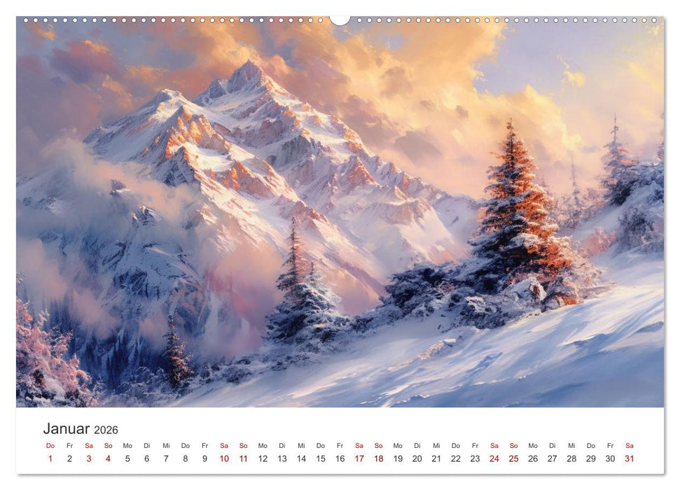 Farben und Licht - Landschaftsmalerei im Jahreskreis (CALVENDO Wandkalender 2026)