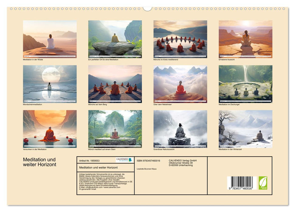 Meditation und weiter Horizont (CALVENDO Premium Wandkalender 2026)