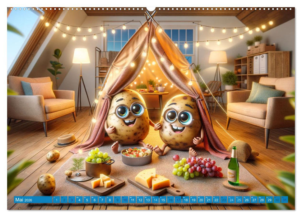 Couch Potatoes: Ein Jahr voll Komfort und Spaß (CALVENDO Wandkalender 2026)