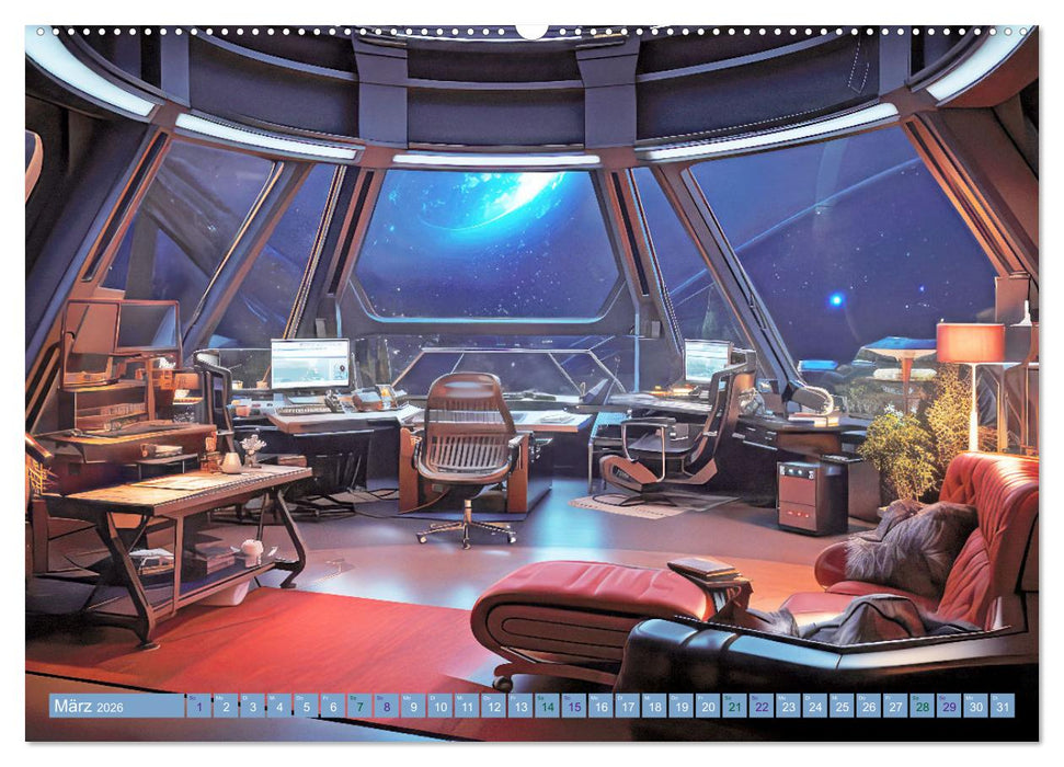 Raumschiff-Abenteuer (CALVENDO Premium Wandkalender 2026)