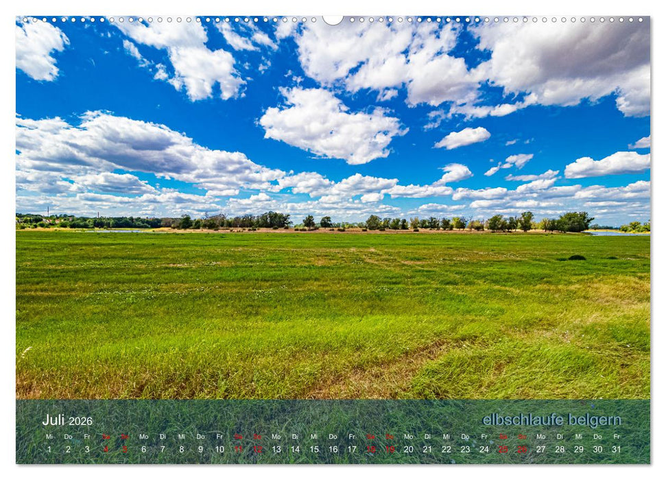 der elbestrom landschaft (CALVENDO Premium Wandkalender 2026)