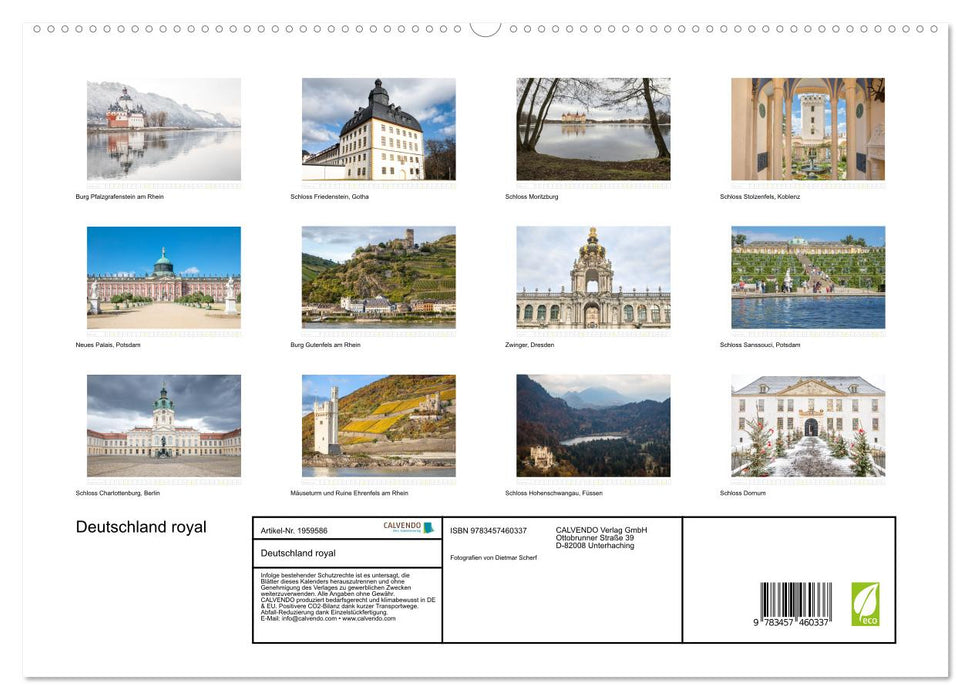 Deutschland royal (CALVENDO Premium Wandkalender 2026)