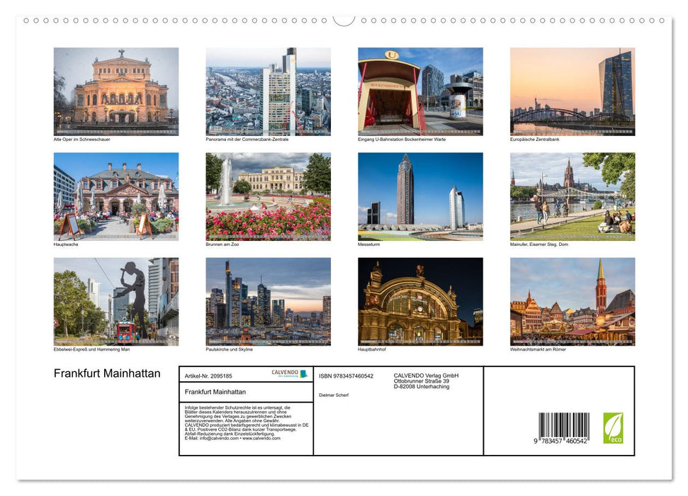 Frankfurt Mainhattan (CALVENDO Premium Wandkalender 2026)