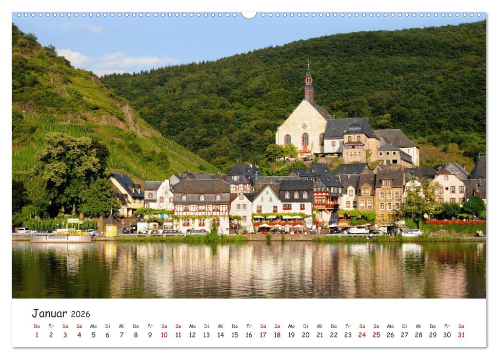 Der Mosel entlang - Ausflugsziele links und rechts des Ufers (CALVENDO Premium Wandkalender 2026)