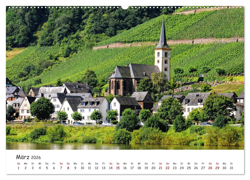 Der Mosel entlang - Ausflugsziele links und rechts des Ufers (CALVENDO Premium Wandkalender 2026)